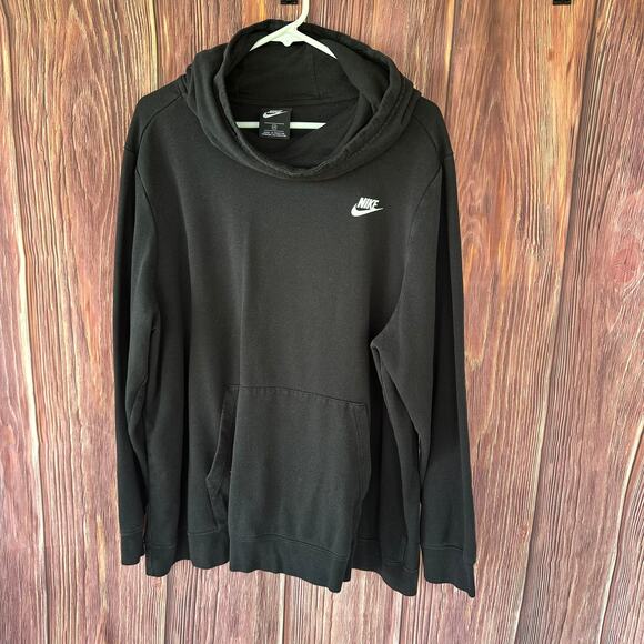 Preowned Nike Funnel Neck Hoodie 2X Black - Picture 1 of 9